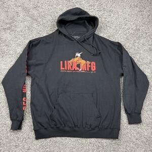 Lira MFG Men's Skate Black Pullover Fleece Sweatshirt Hoodie Size XL